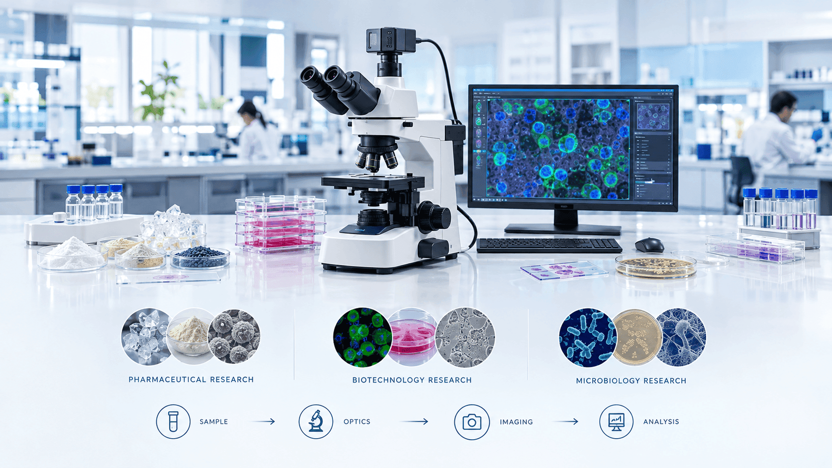 Choosing the Right Microscope for Pharmaceutical, Biotechnology and Microbiology Research