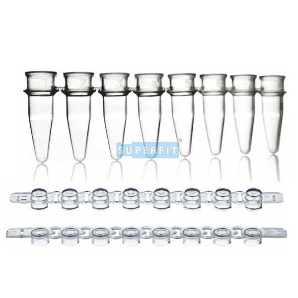8 Strips PCR Tubes & Caps